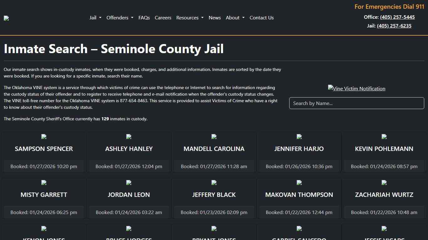 Inmate Search Seminole County Sheriff's Office